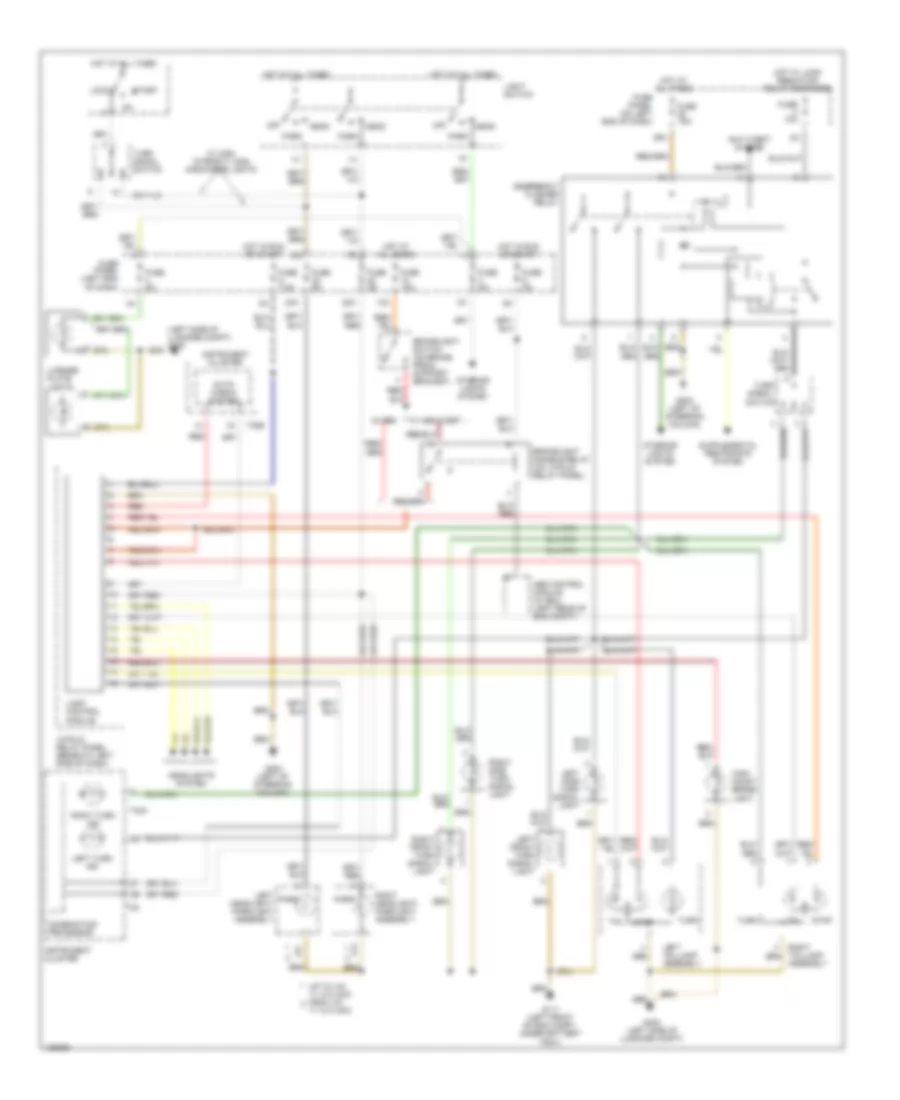 Exterior Lamps Wiring Diagram without DRL with Driver Information Center for Audi TT Quattro 2000