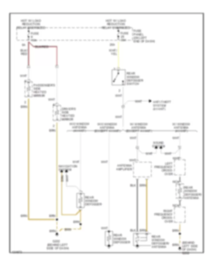 Defoggers Wiring Diagram for Audi S4 Quattro 2001