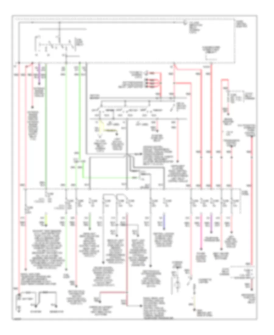 Power Distribution Wiring Diagram 1 of 2 for Audi S4 Quattro 2001