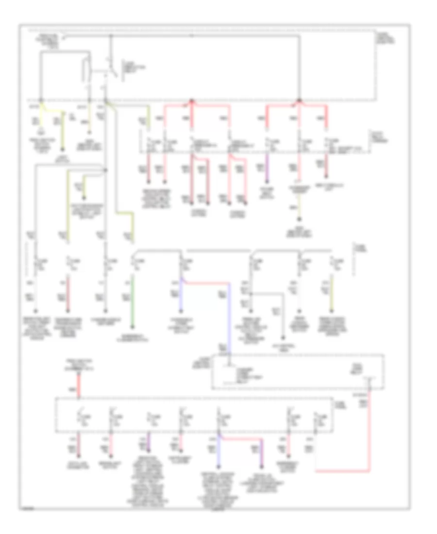 Power Distribution Wiring Diagram 2 of 2 for Audi S4 Quattro 2001