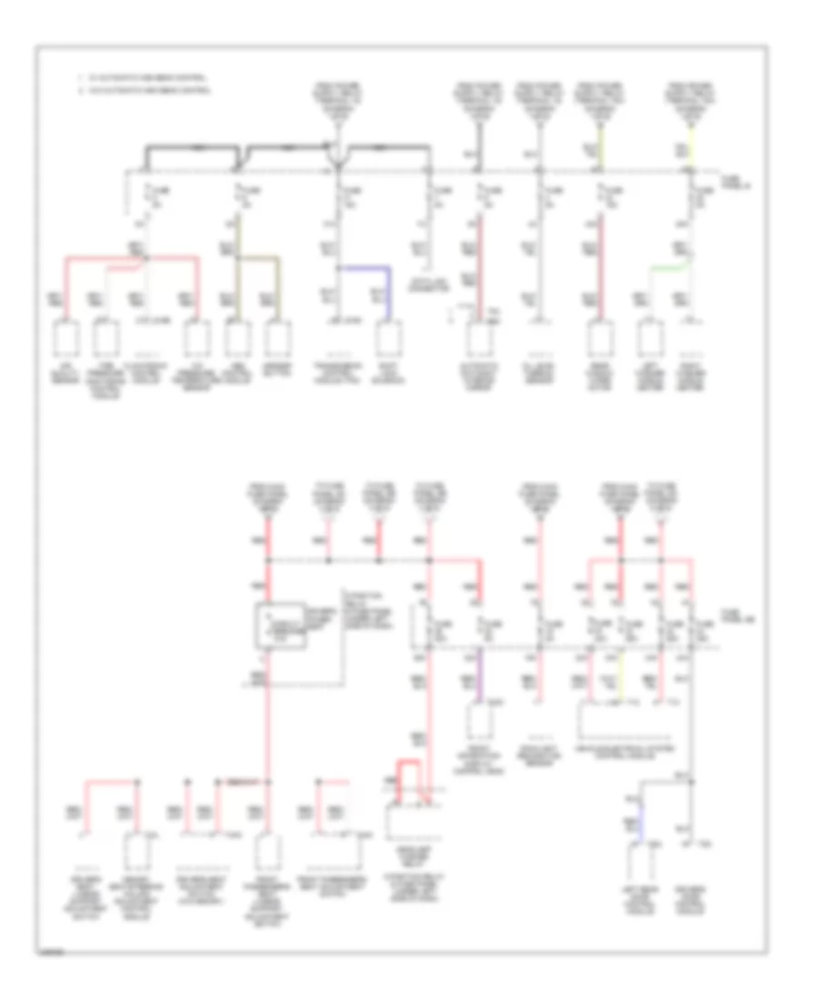 Power Distribution Wiring Diagram (2 of 6) for Audi S6 Quattro 2009
