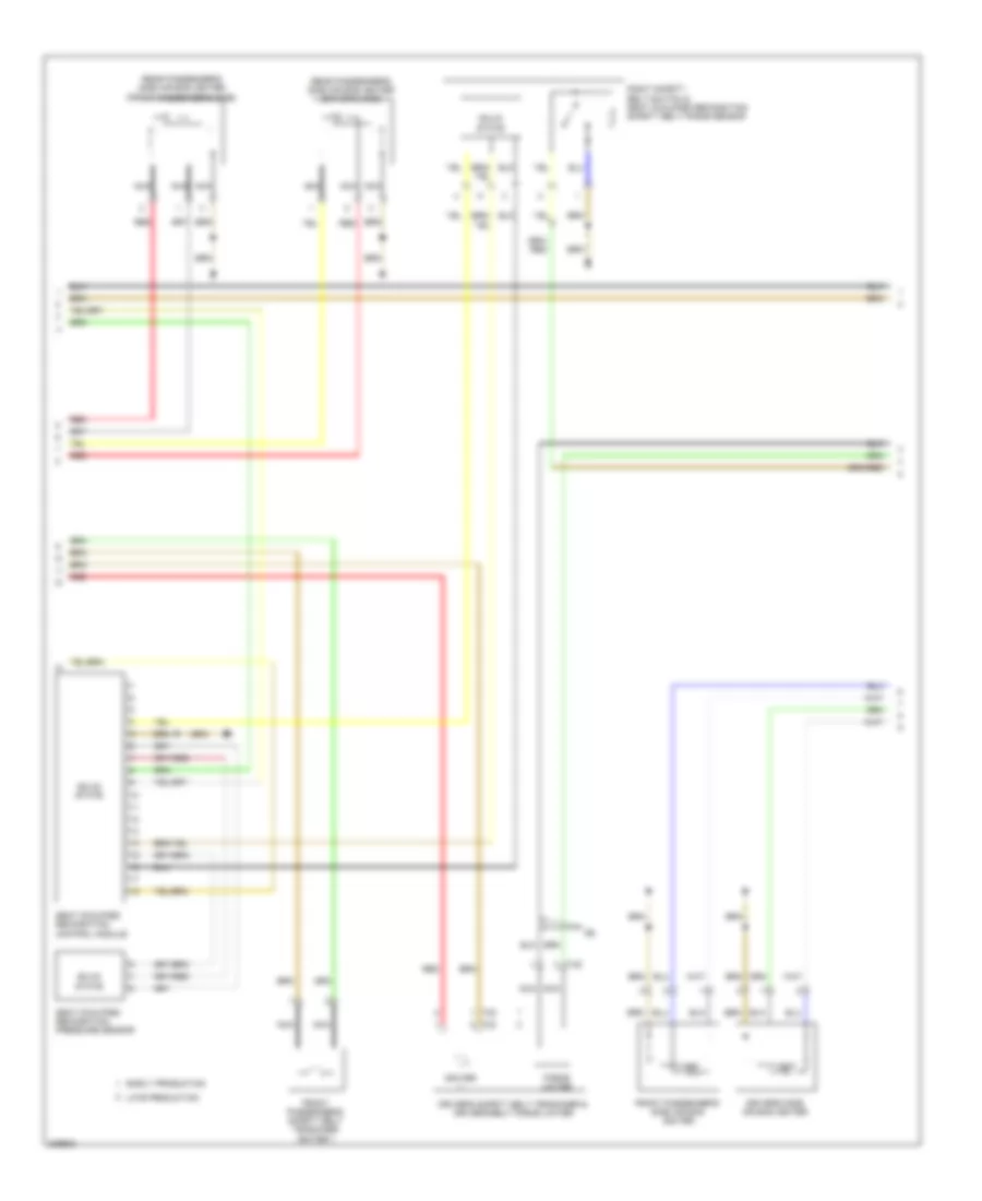 Supplemental Restraints Wiring Diagram 2 of 3 for Audi S6 Quattro 2009