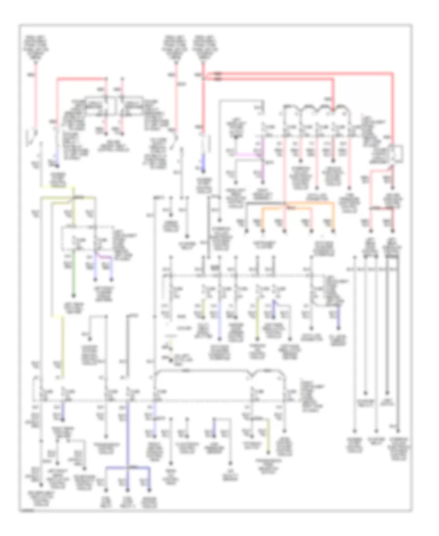Power Distribution Wiring Diagram (3 of 3) for Audi A8 L Quattro 2006