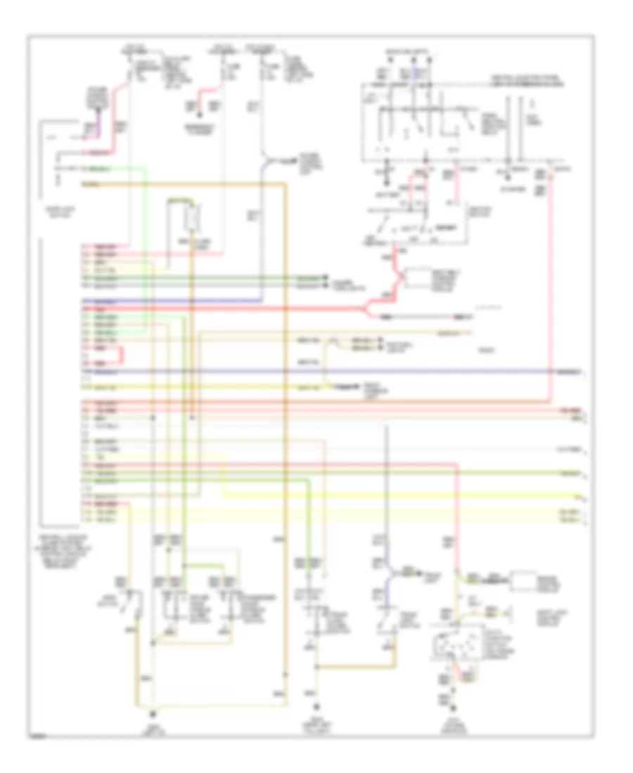 Anti theft  Central Locking Wiring Diagram 1 of 2 for Audi 100 CS 1994