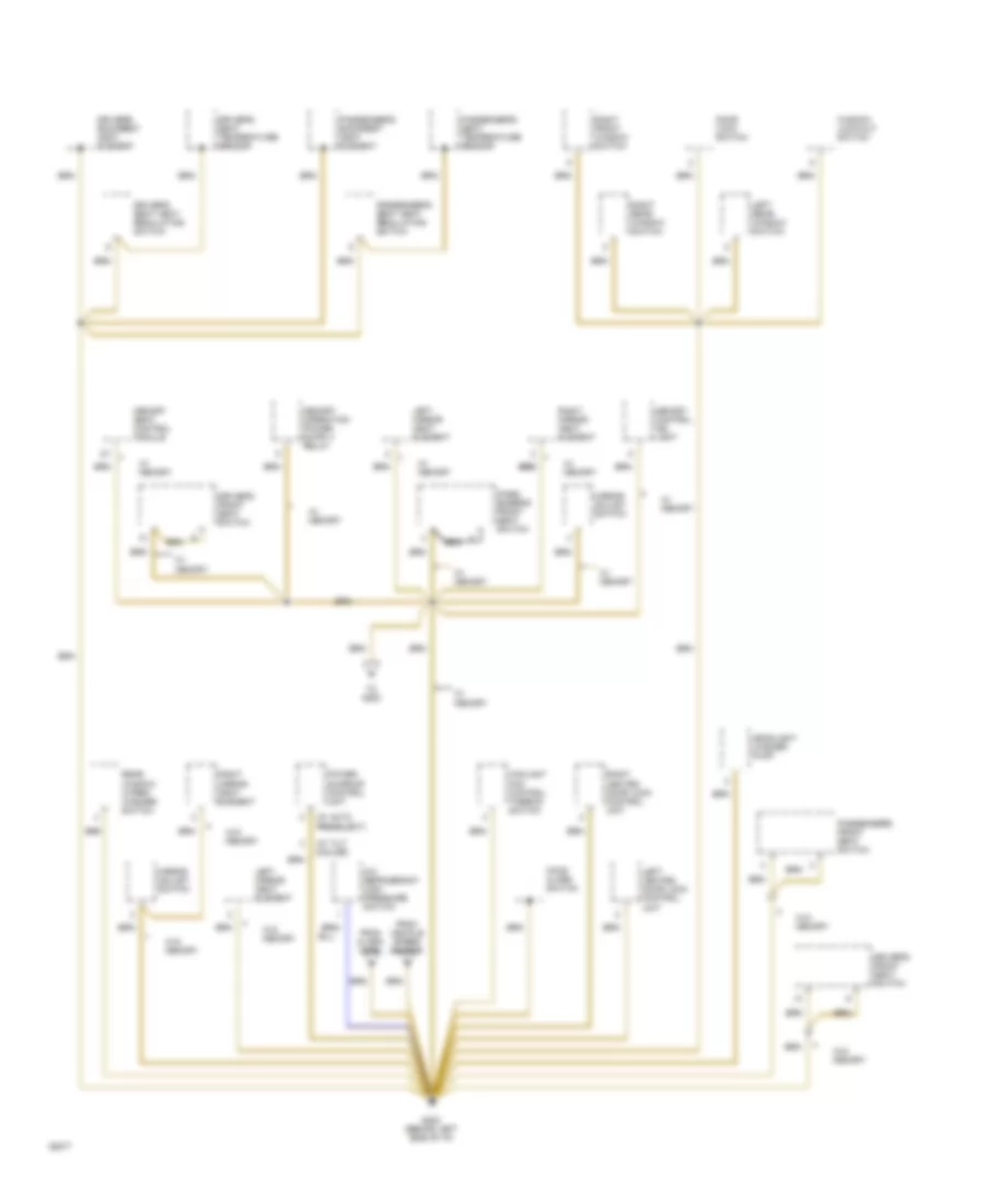 Ground Distribution Wiring Diagram 2 of 6 for Audi 100 CS 1994