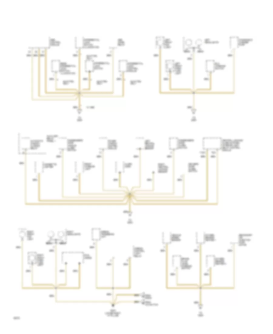 Ground Distribution Wiring Diagram (3 of 6) for Audi 100 CS 1994