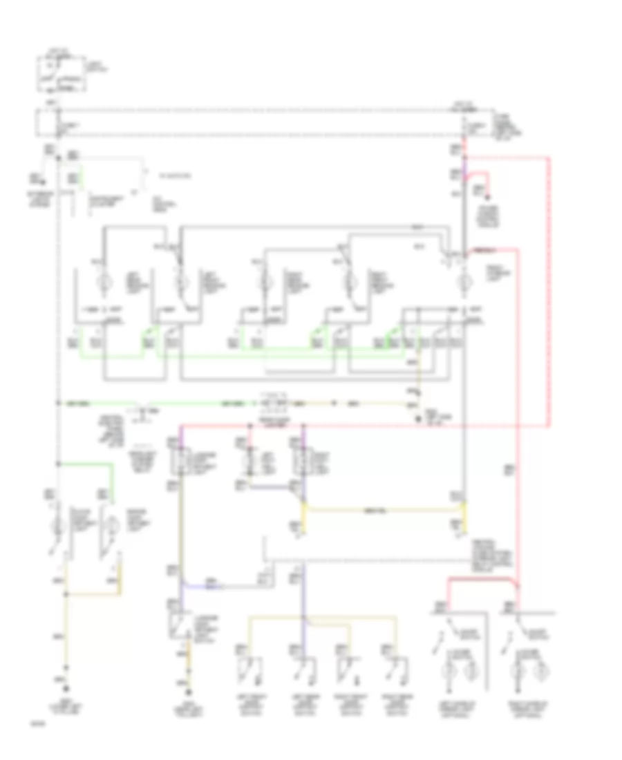 Courtesy Lamps Wiring Diagram 1 of 2 for Audi 100 CS 1994