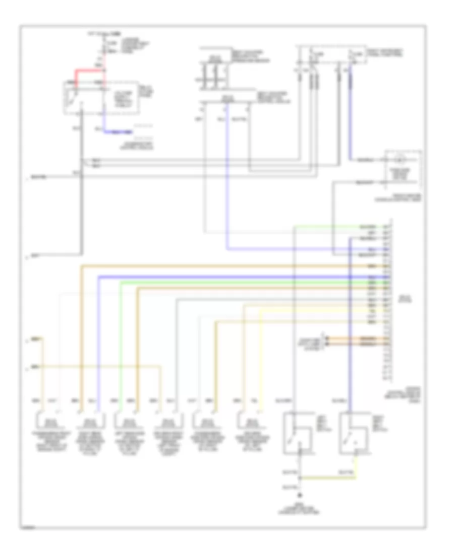Supplemental Restraints Wiring Diagram 3 of 3 for Audi A8 Quattro 2006