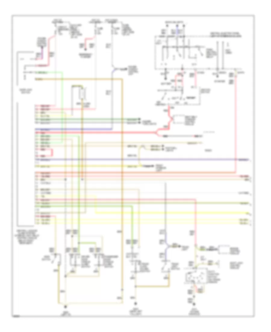 Anti theft  Central Locking Wiring Diagram 1 of 2 for Audi 100 CS Quattro 1994