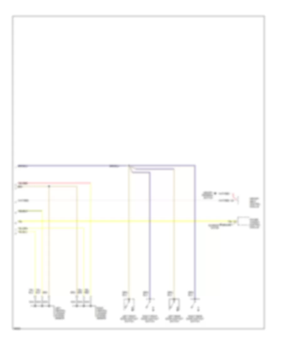 Anti theft  Central Locking Wiring Diagram 2 of 2 for Audi 100 CS Quattro 1994