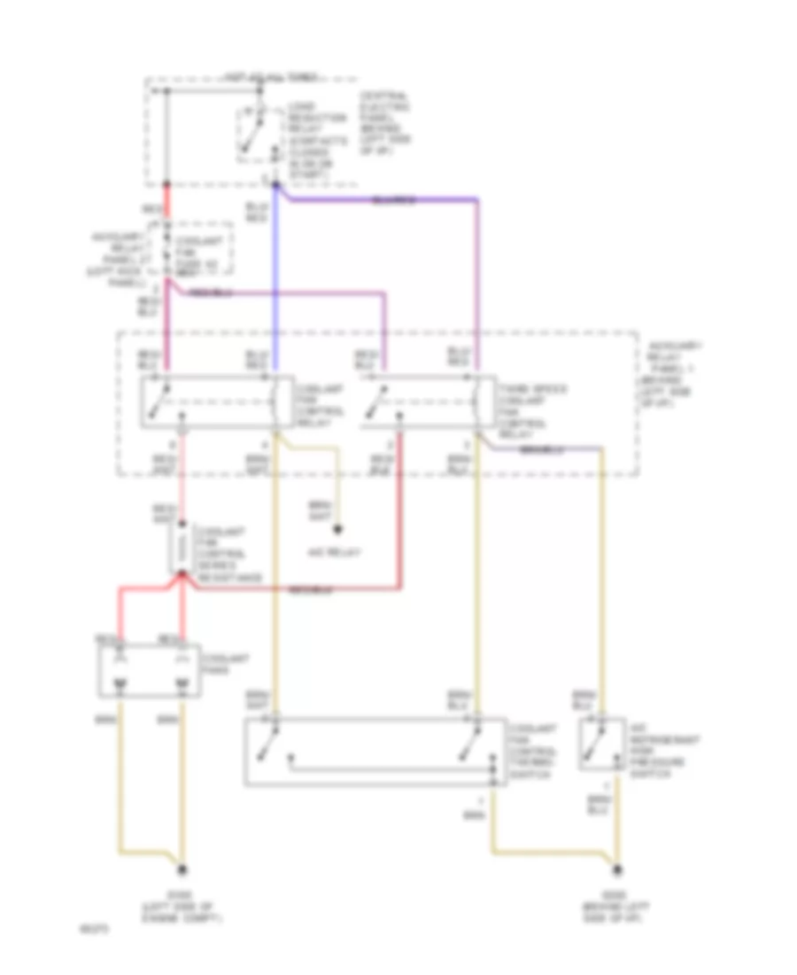 Cooling Fan Wiring Diagram for Audi 100 CS Quattro 1994