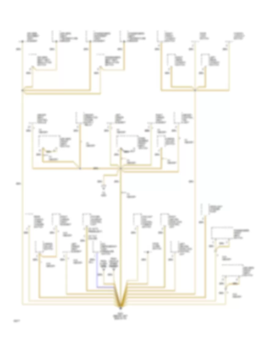 Ground Distribution Wiring Diagram 2 of 6 for Audi 100 CS Quattro 1994