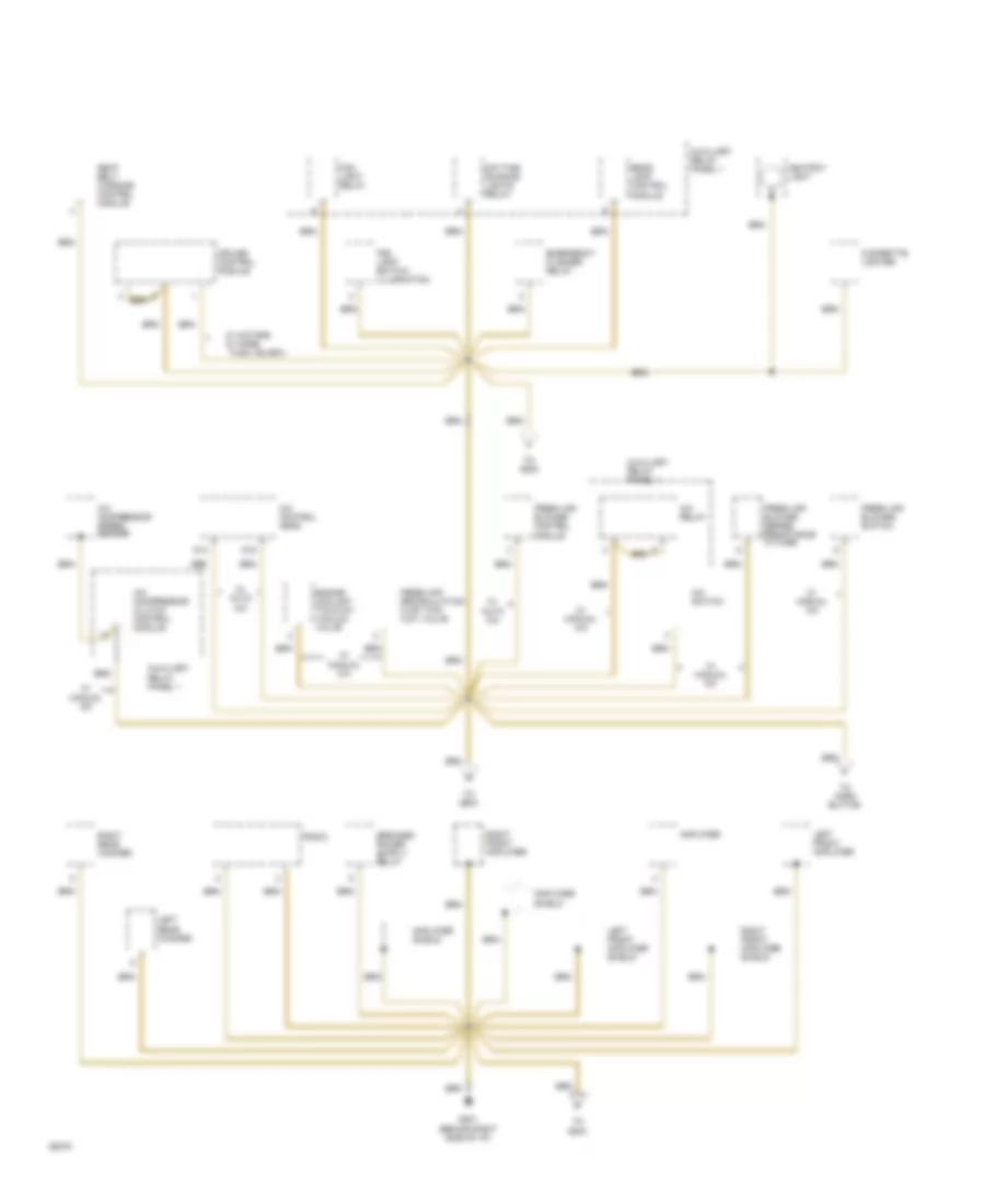 Ground Distribution Wiring Diagram 4 of 6 for Audi 100 CS Quattro 1994