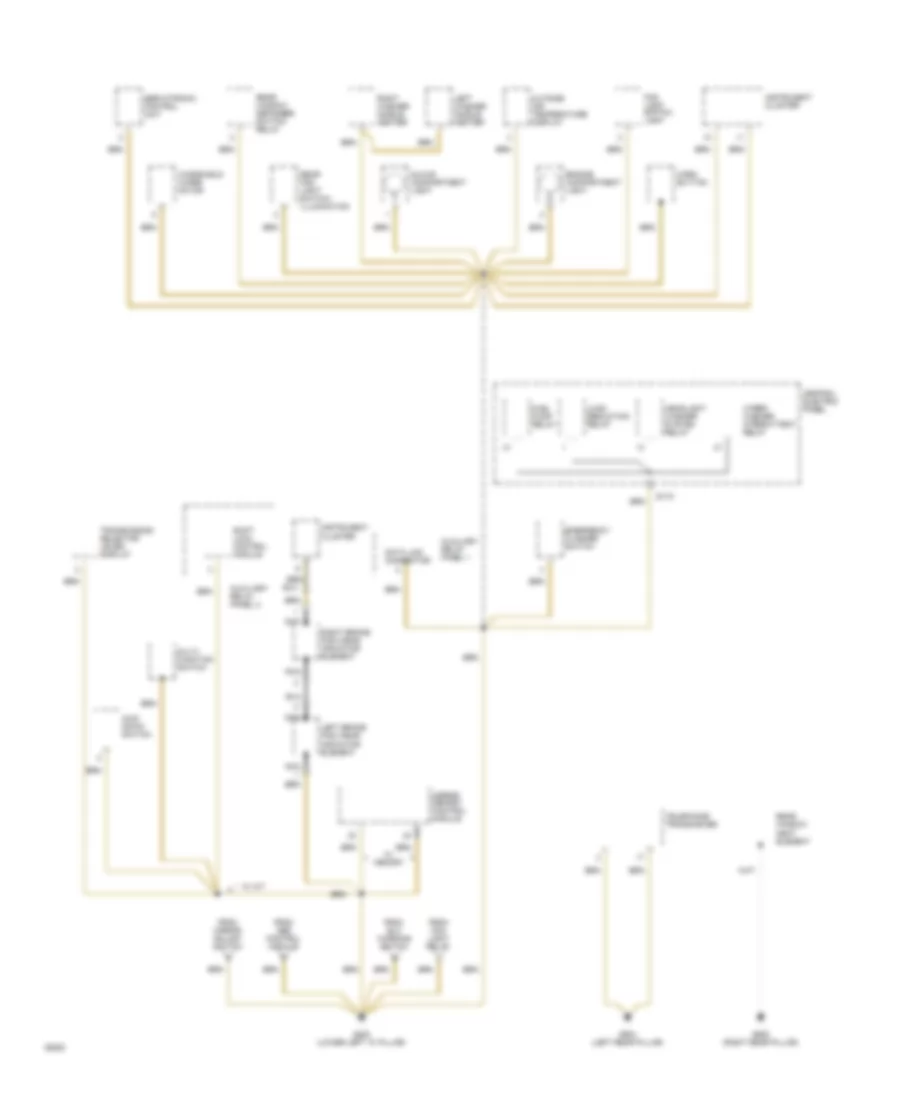 Ground Distribution Wiring Diagram 5 of 6 for Audi 100 CS Quattro 1994