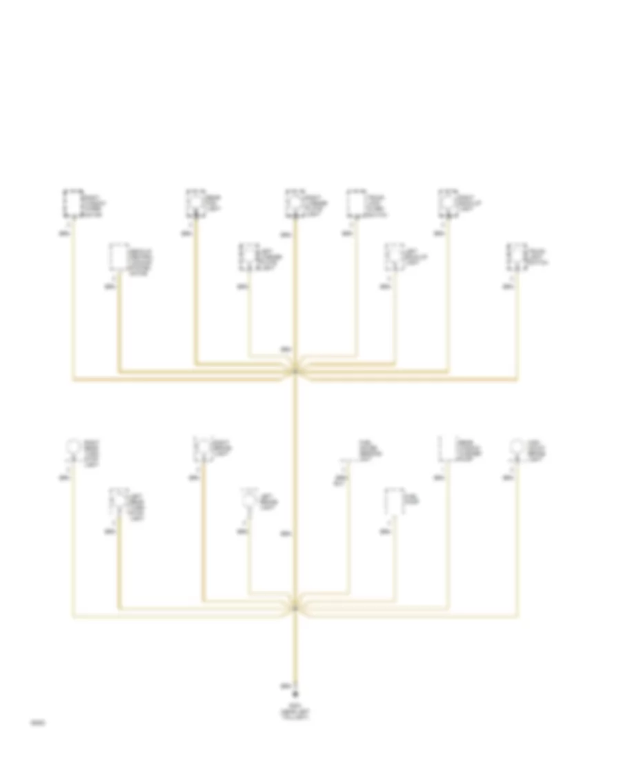 Ground Distribution Wiring Diagram 6 of 6 for Audi 100 CS Quattro 1994