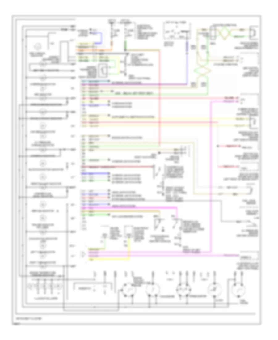 Instrument Cluster Wiring Diagram for Audi 100 CS Quattro 1994