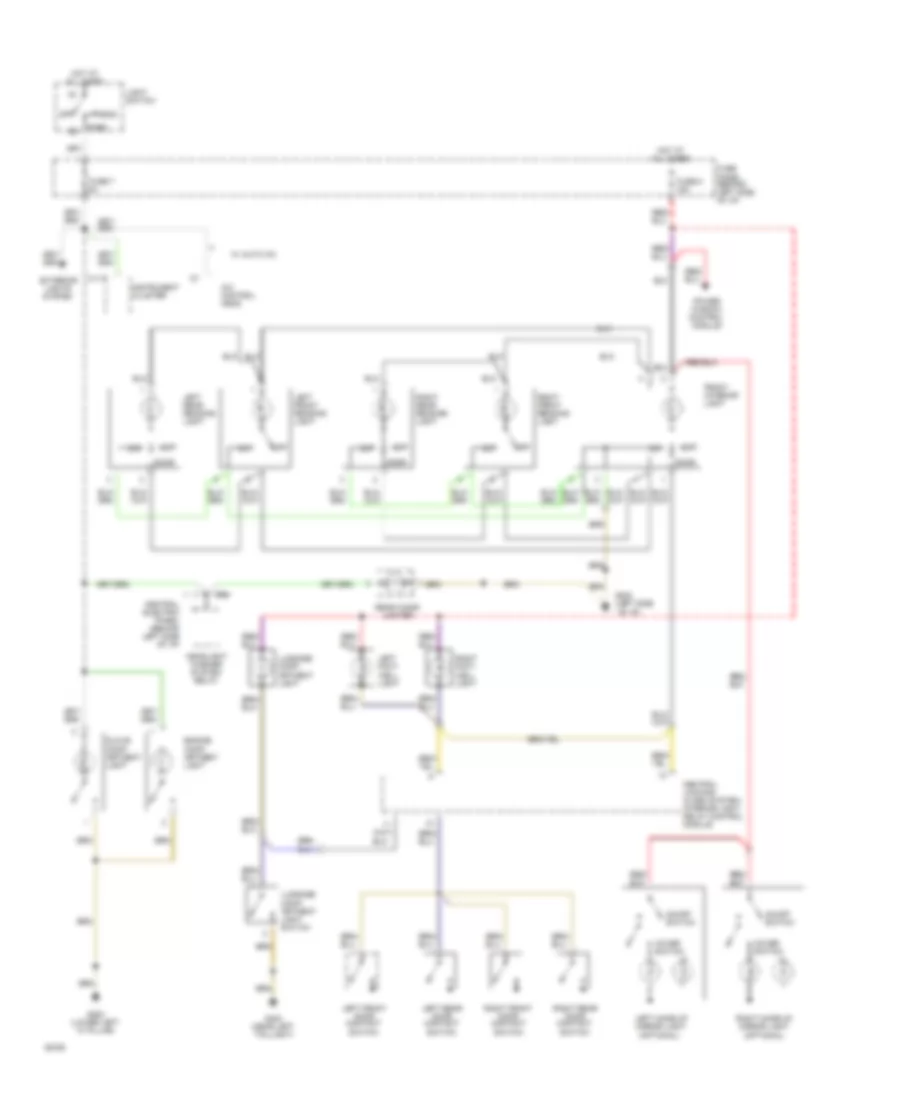 Courtesy Lamps Wiring Diagram 1 of 2 for Audi 100 CS Quattro 1994