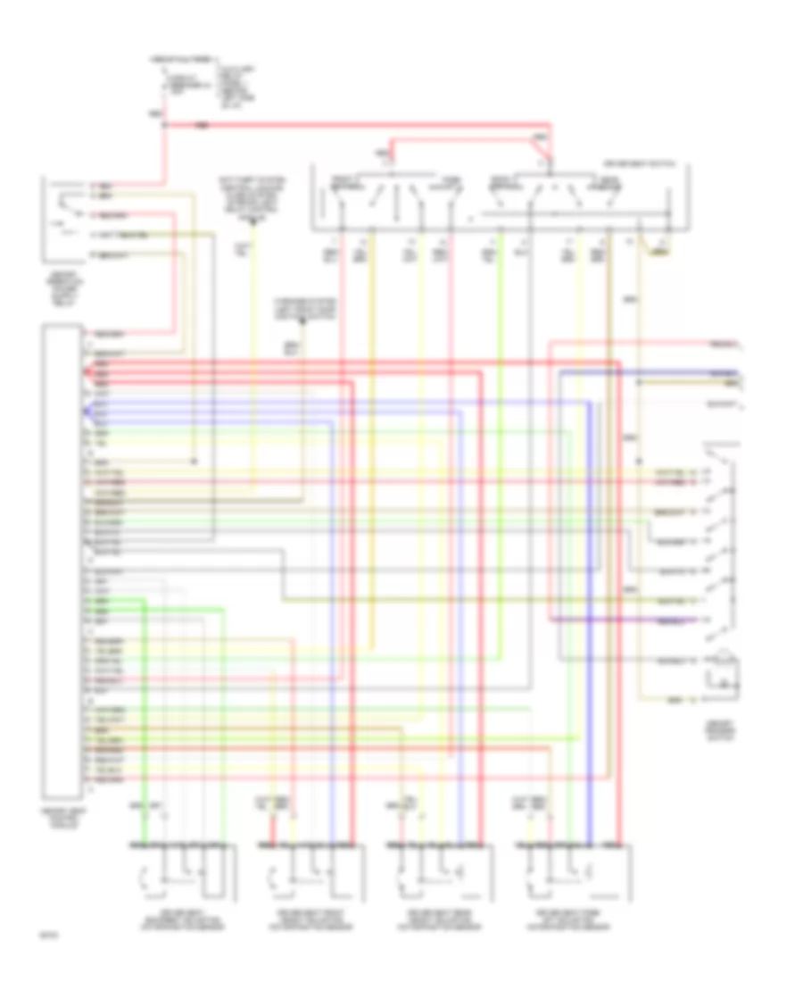 Memory Seat  Mirrors Wiring Diagram 1 of 2 for Audi 100 CS Quattro 1994