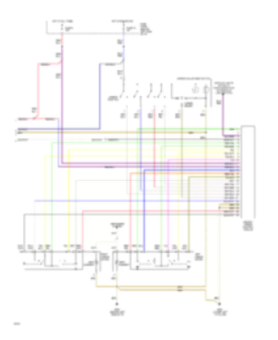 Memory Seat  Mirrors Wiring Diagram 2 of 2 for Audi 100 CS Quattro 1994