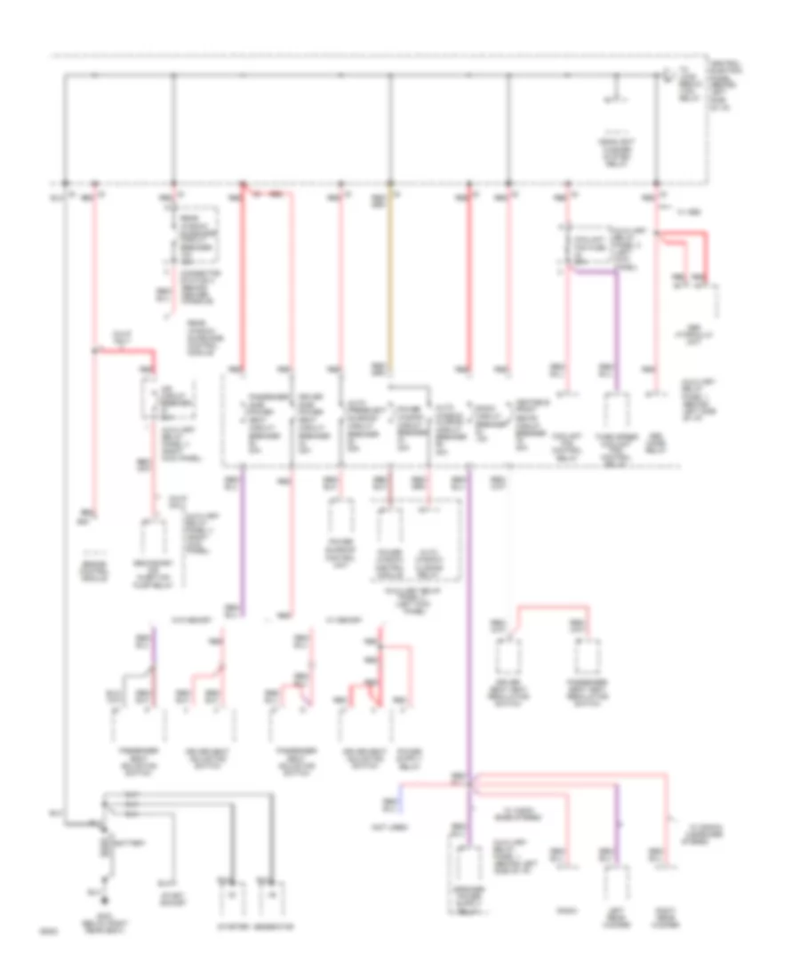 Power Distribution Wiring Diagram 1 of 4 for Audi 100 CS Quattro 1994