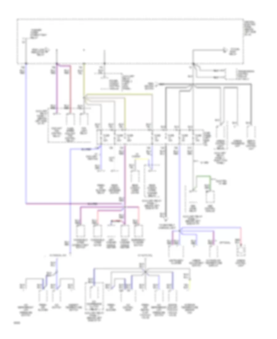 Power Distribution Wiring Diagram 3 of 4 for Audi 100 CS Quattro 1994