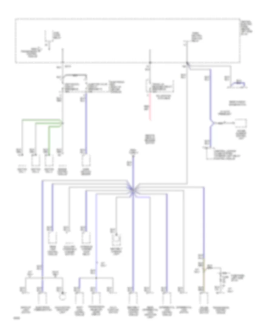 Power Distribution Wiring Diagram 4 of 4 for Audi 100 CS Quattro 1994