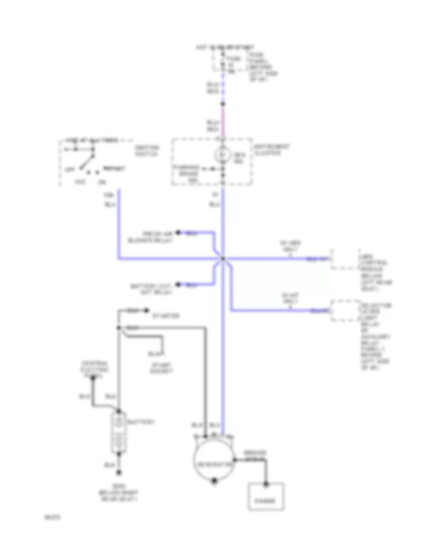 Charging Wiring Diagram for Audi 100 CS Quattro 1994