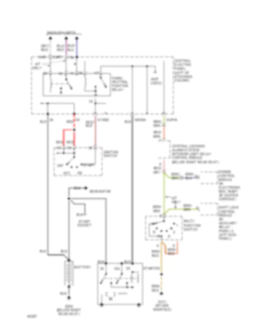 Starting Wiring Diagram for Audi 100 CS Quattro 1994