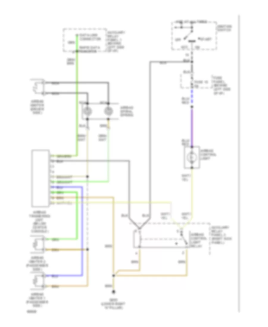 Supplemental Restraints Wiring Diagram Driver s  Passenger s for Audi 100 CS Quattro 1994