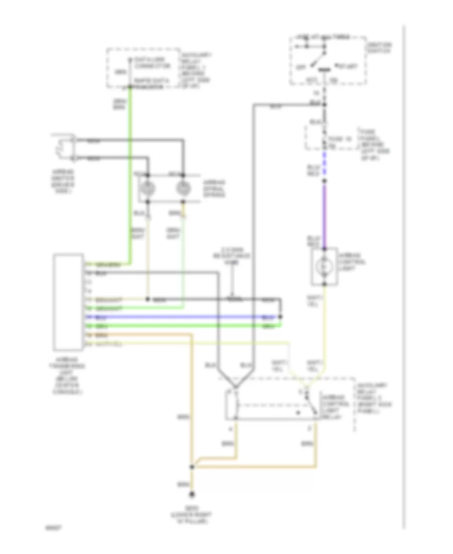 Supplemental Restraints Wiring Diagram Driver s for Audi 100 CS Quattro 1994