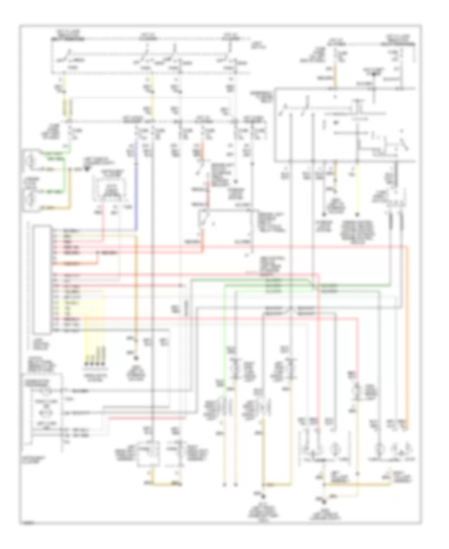 Exterior Lamps Wiring Diagram, with DRL, with Driver Information Center for Audi TT 2001