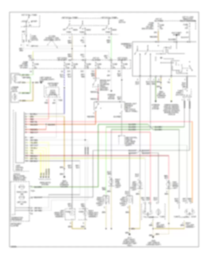 Exterior Lamps Wiring Diagram, without DRL, with Driver Information Center for Audi TT 2001