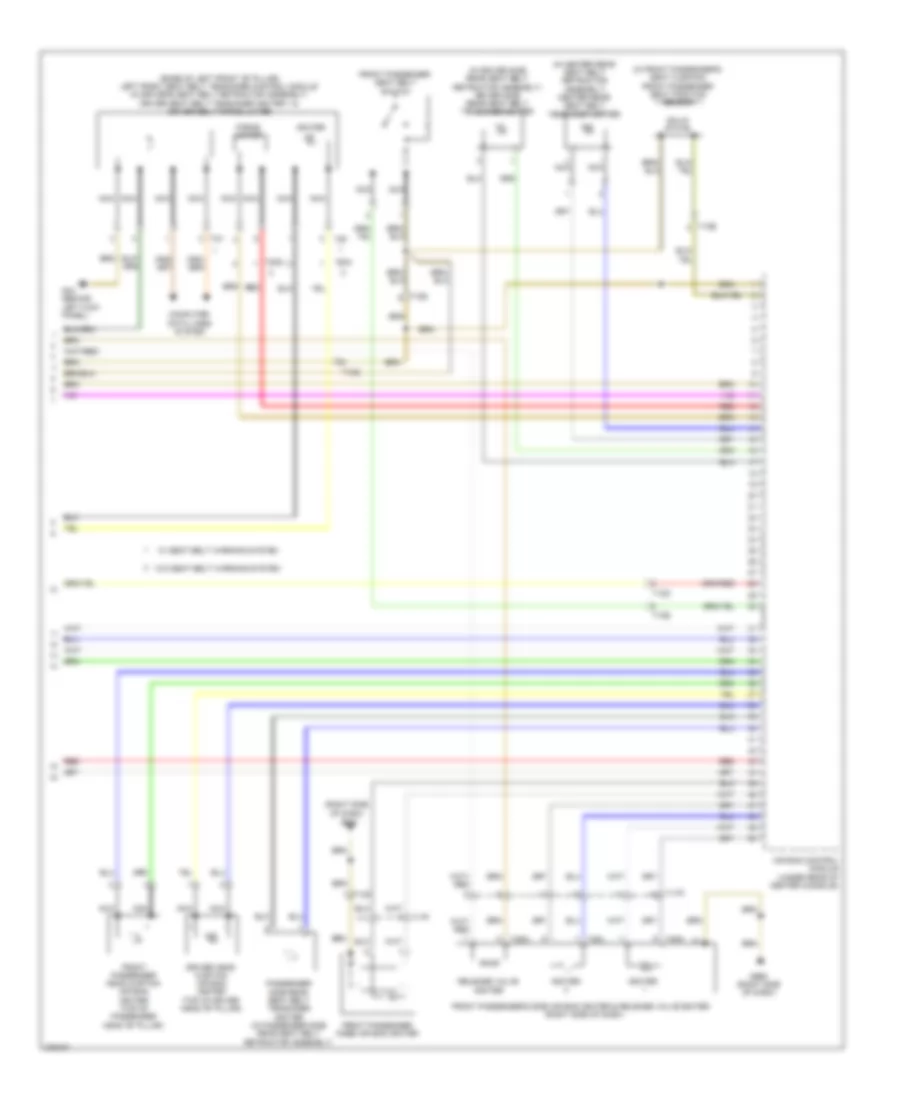 Supplemental Restraints Wiring Diagram 3 of 3 for Audi A6 3 0T Quattro 2012