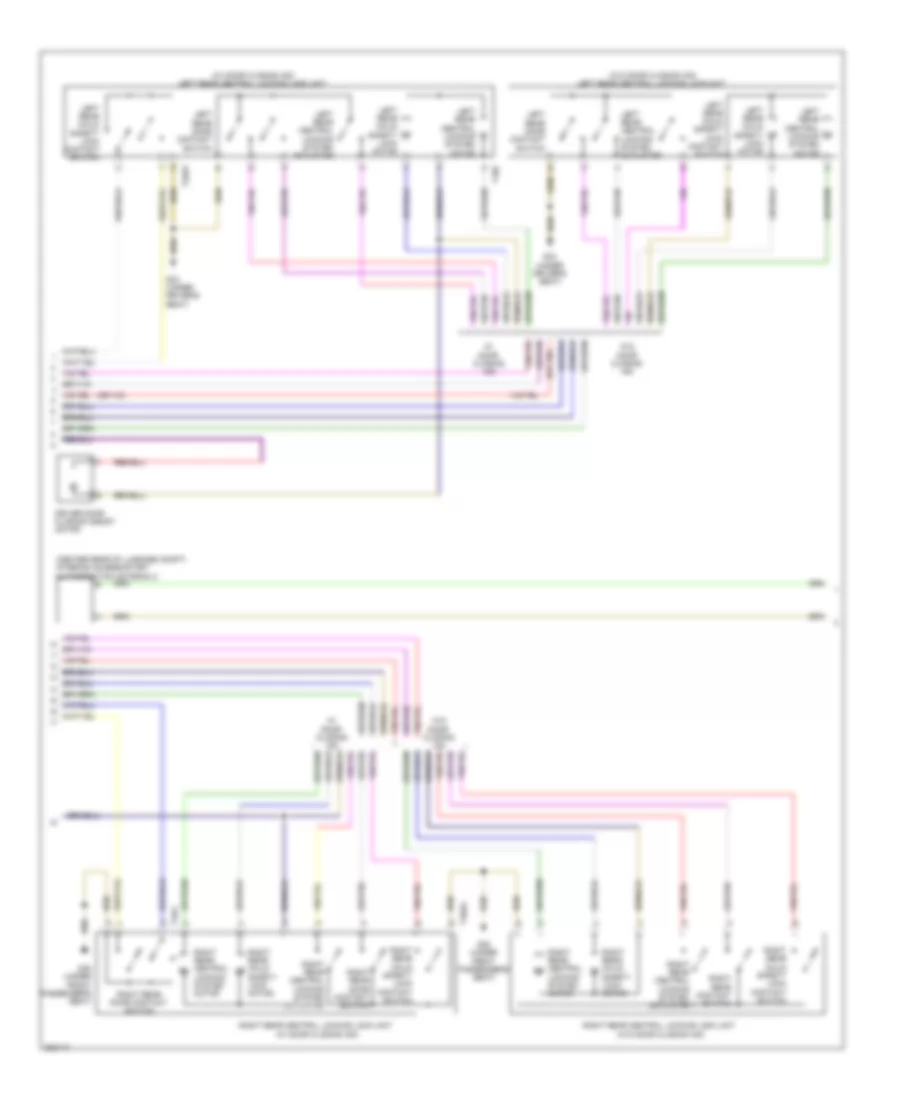 Power Door Locks Wiring Diagram (3 of 6) for Audi A6 3.0T Quattro 2012