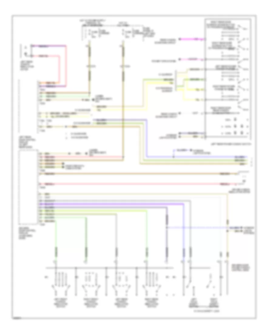 Power Windows Wiring Diagram 1 of 2 for Audi A6 3 0T Quattro 2012