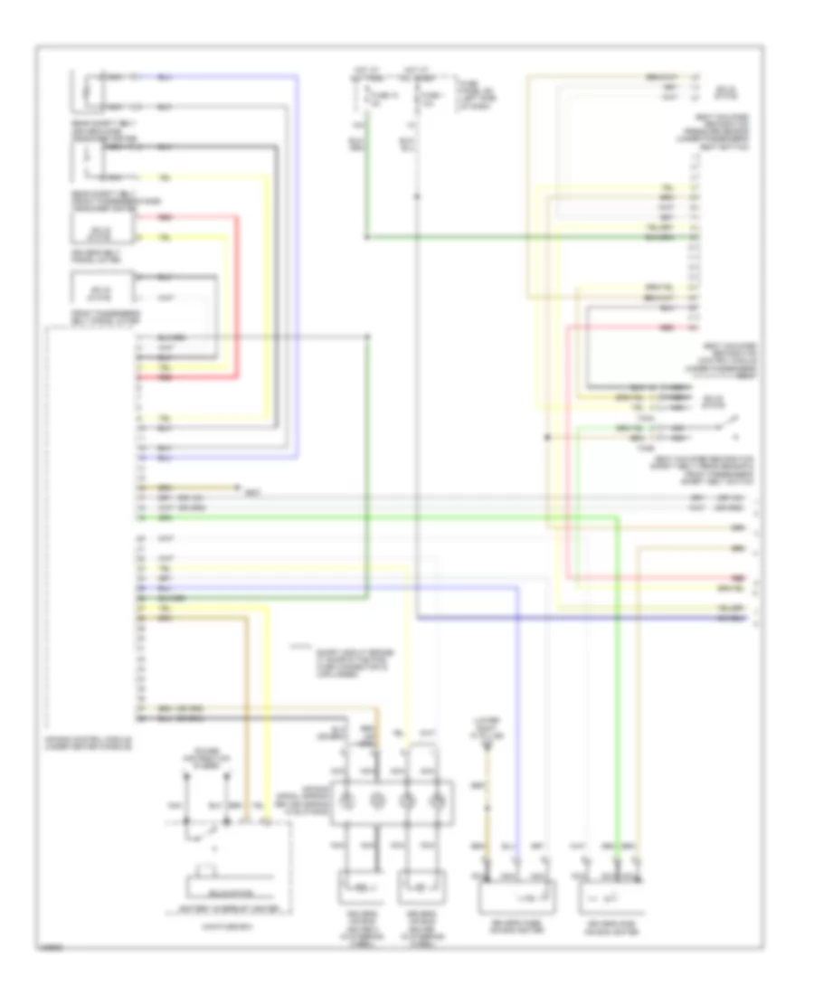 Supplemental Restraints Wiring Diagram 1 of 2 for Audi TT 2009