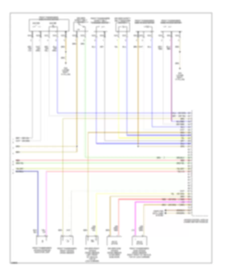 Supplemental Restraints Wiring Diagram 2 of 2 for Audi TT 2009