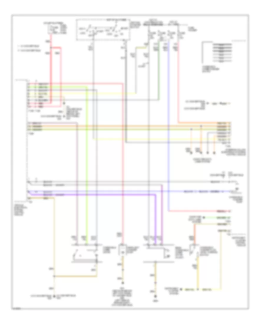 Электросхема стеклоочистителя, дворников и омывателя для Audi S4 Avant Quattro 2006