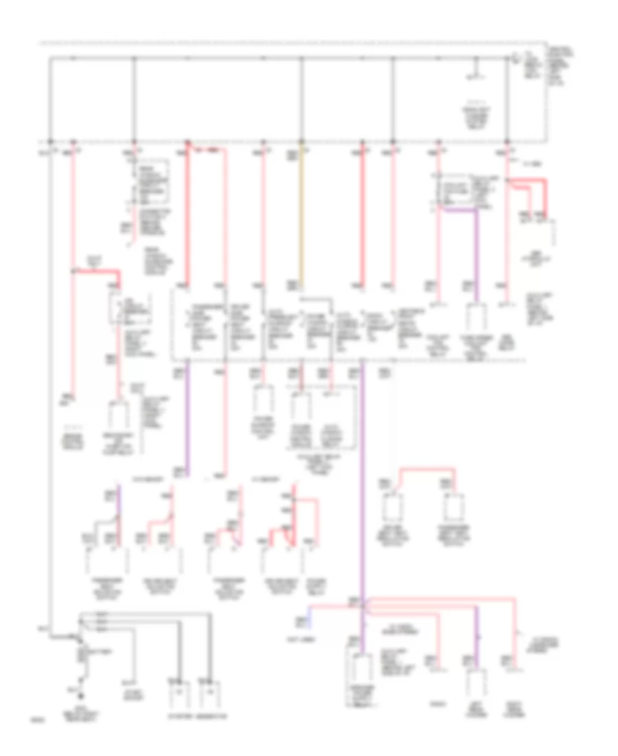 Power Distribution Wiring Diagram 1 of 4 for Audi 100 S 1994