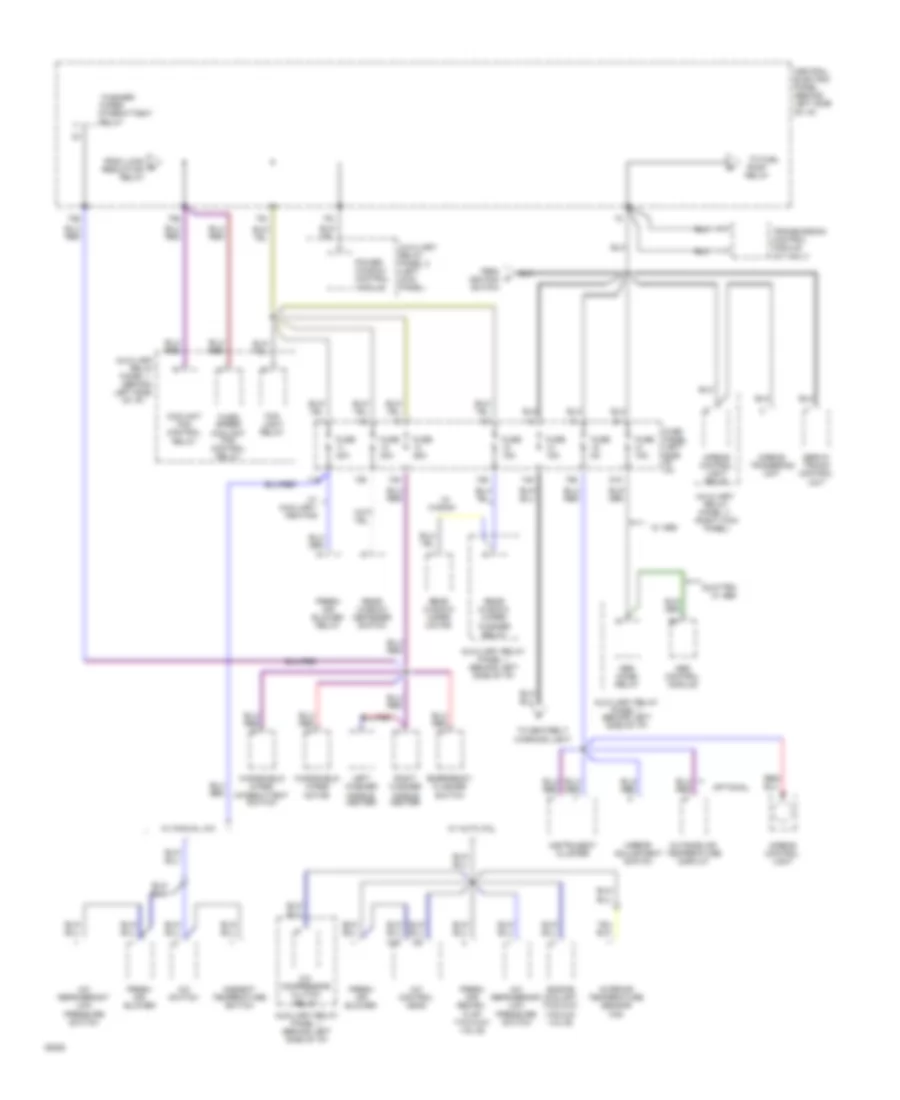 Power Distribution Wiring Diagram 3 of 4 for Audi 100 S 1994
