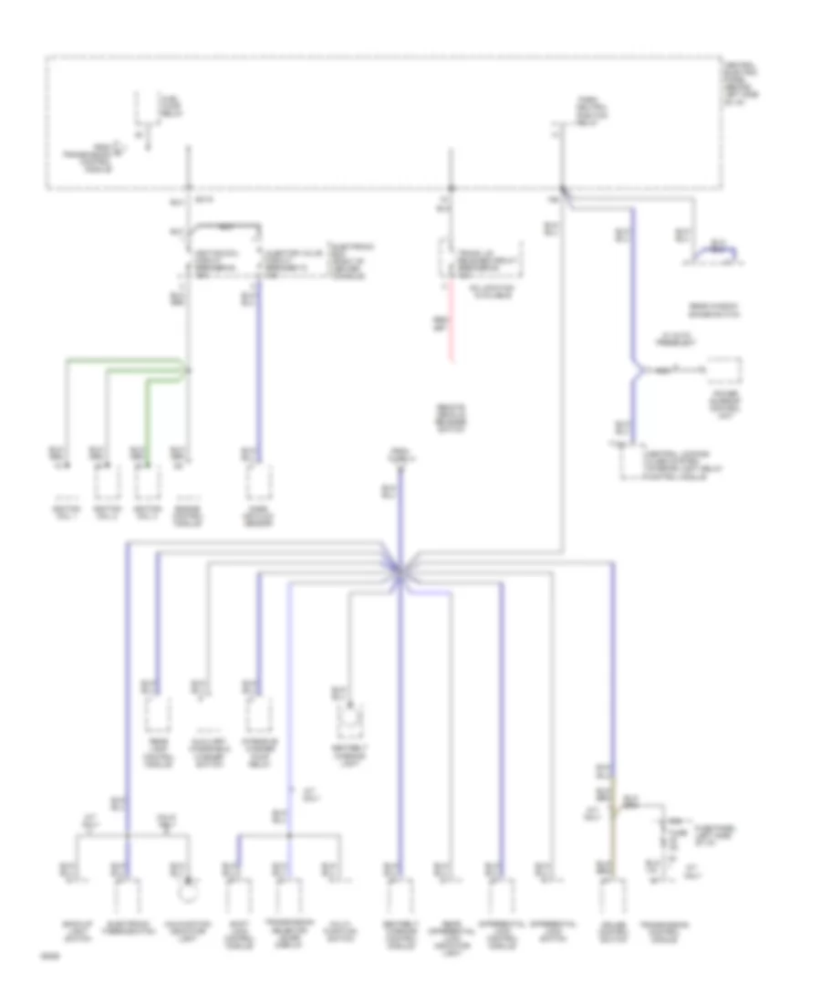 Power Distribution Wiring Diagram 4 of 4 for Audi 100 S 1994