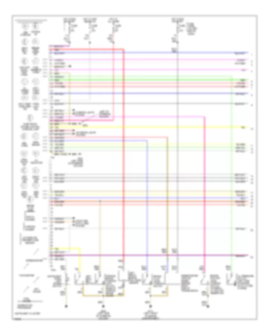 Instrument Cluster Wiring Diagram (1 of 2) for Audi TT Quattro 2001
