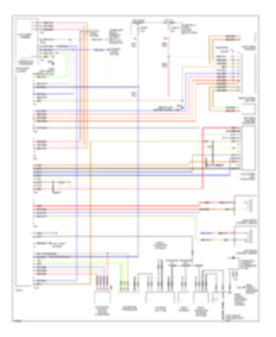 Radio Wiring Diagram, without Bose System for Audi TT Quattro 2001