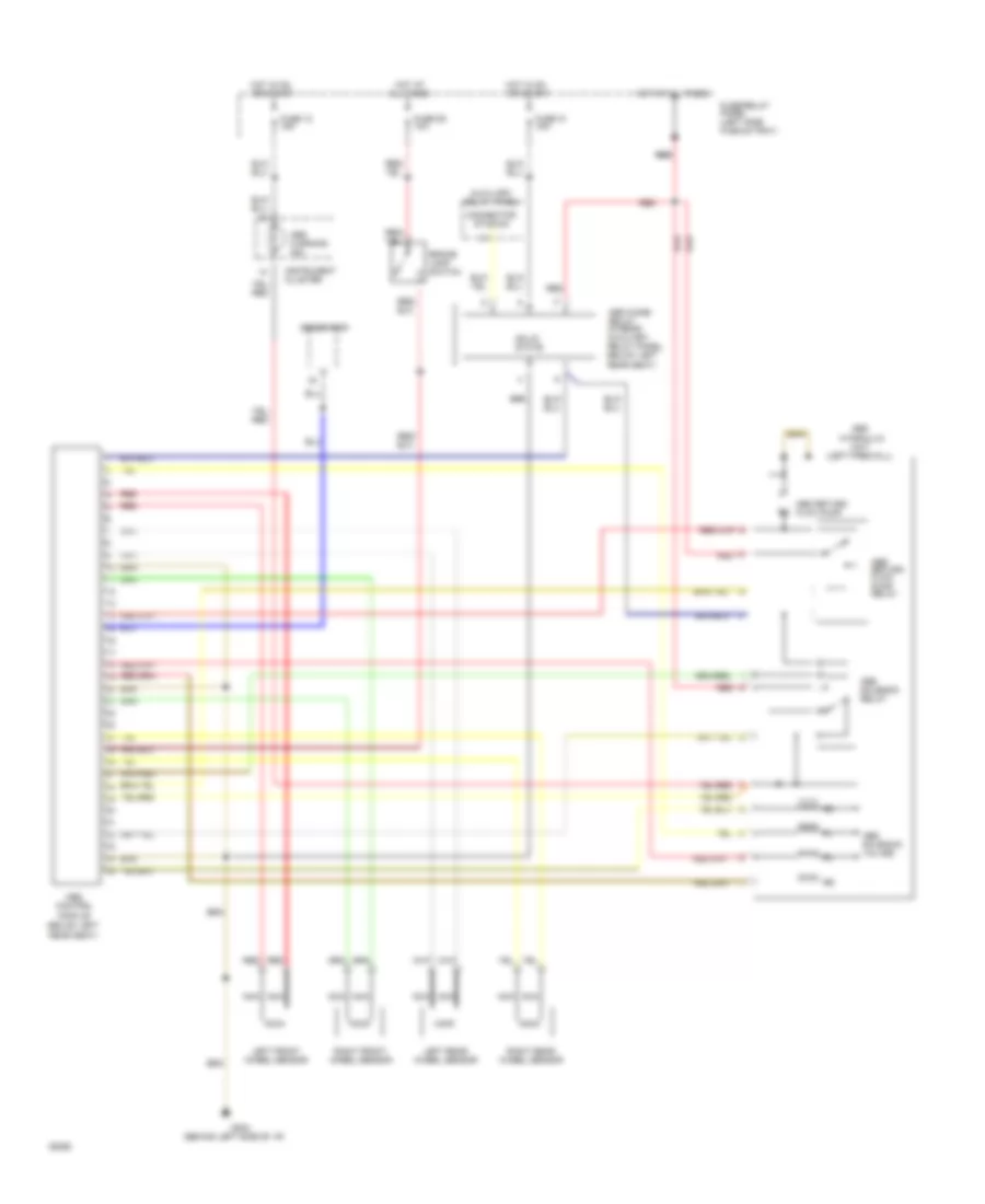 Anti Lock Brakes Wiring Diagram FWD for Audi 90 CS 1994