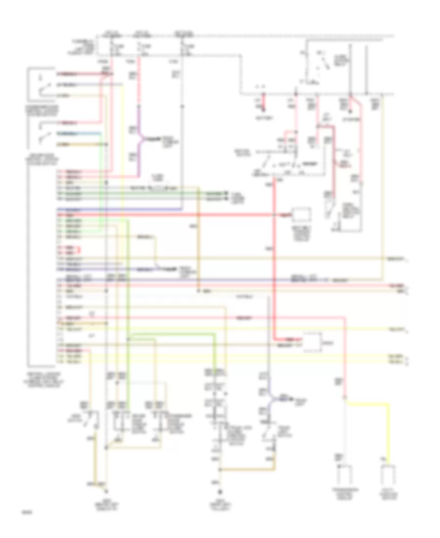 Anti theft  Central Locking Wiring Diagram 1 of 2 for Audi 90 CS 1994