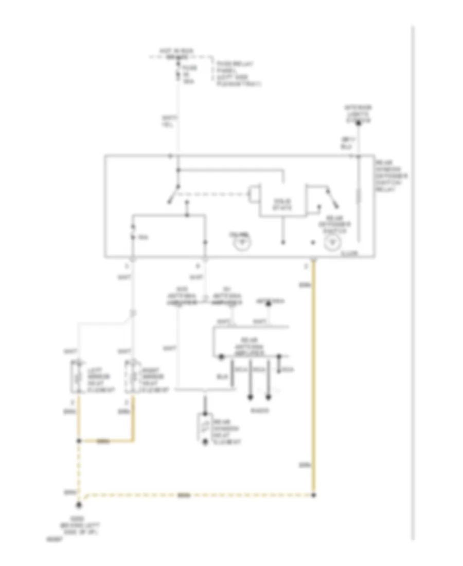 Defoggers Wiring Diagram for Audi 90 CS 1994