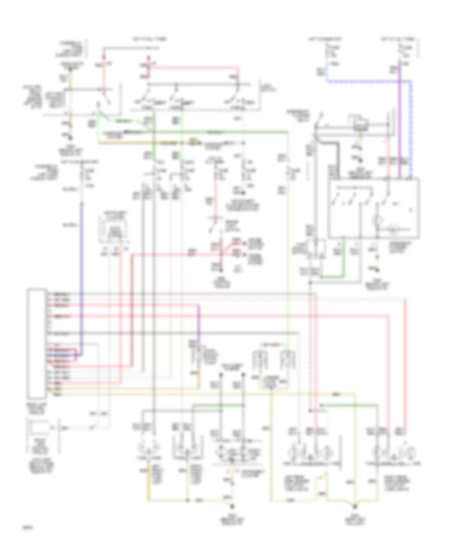 Park Marker Stop Tail  Turn Lamps Wiring Diagram Canada for Audi 90 CS 1994