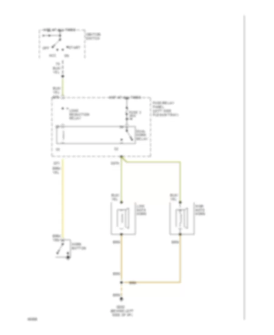 Horn Wiring Diagram for Audi 90 CS 1994