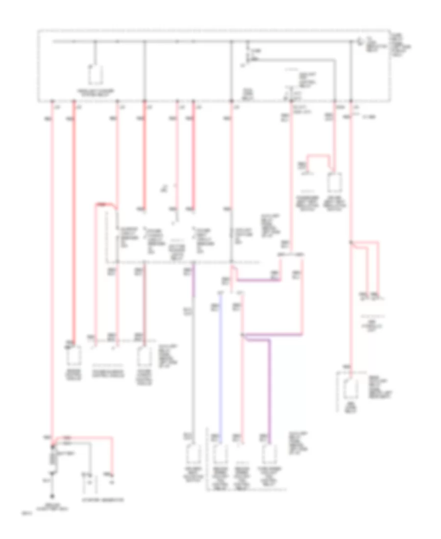 Power Distribution Wiring Diagram 1 of 4 for Audi 90 CS 1994