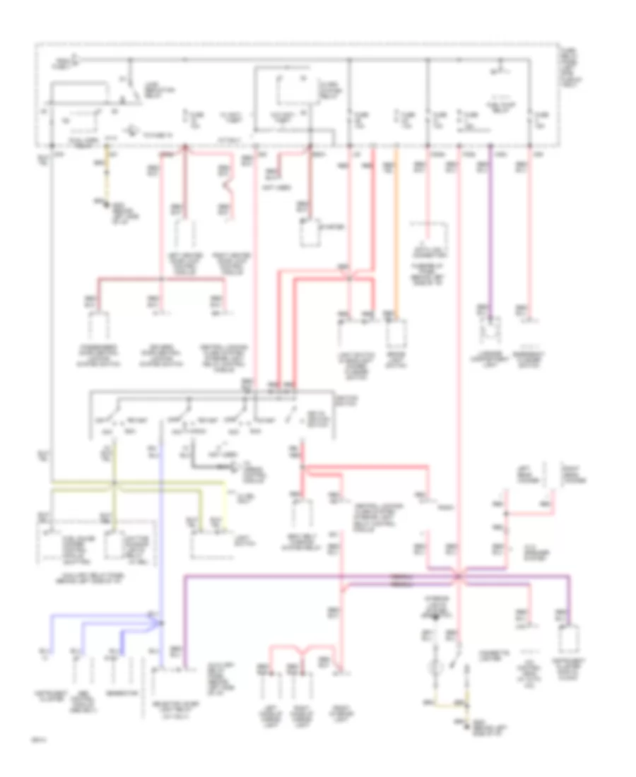 Power Distribution Wiring Diagram 2 of 4 for Audi 90 CS 1994